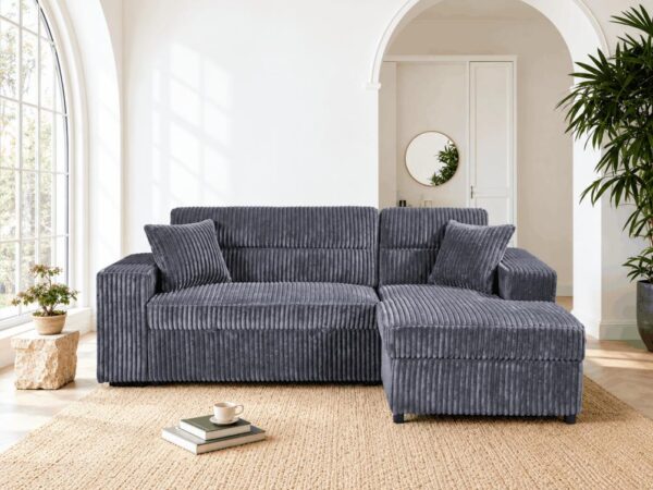 SOFA BED FABRIC GREY