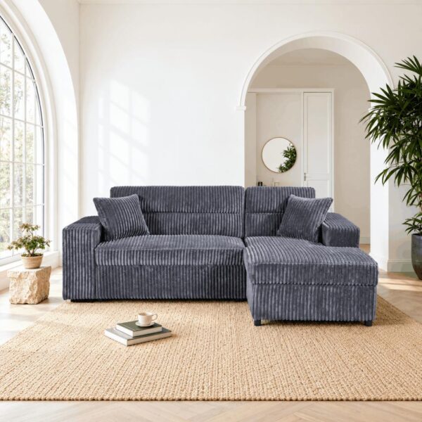 SOFA BED FABRIC GREY