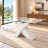 Modern Glass Dining Set – 5 Pieces