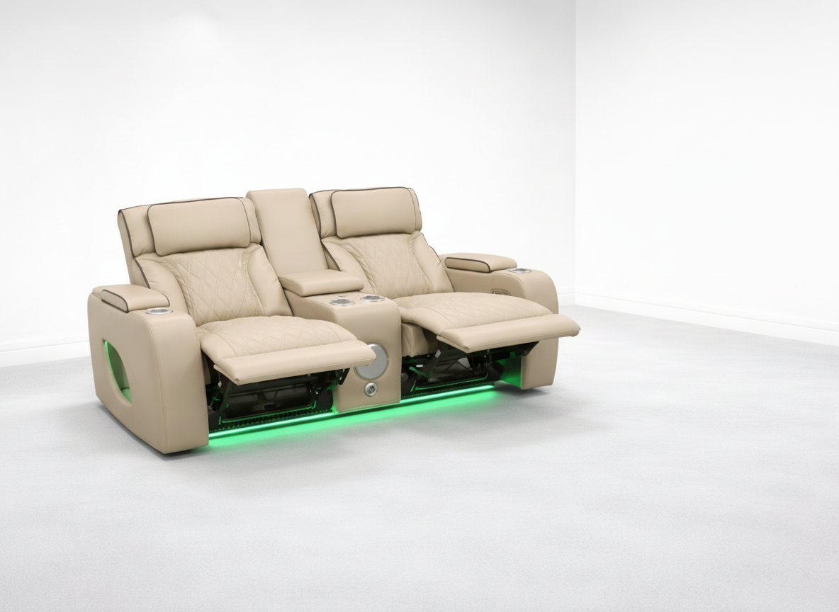 Isabella Cream Loveseat Power Recliner