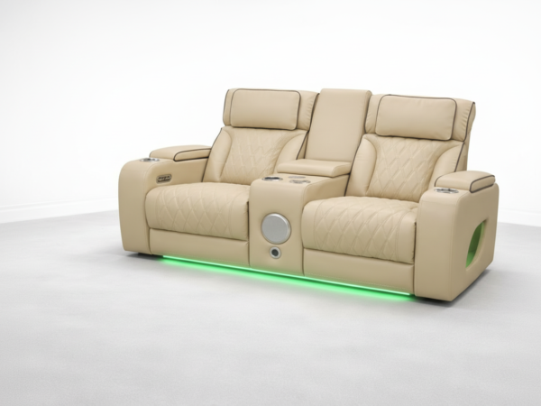 Isabella Cream Loveseat Power Recliner
