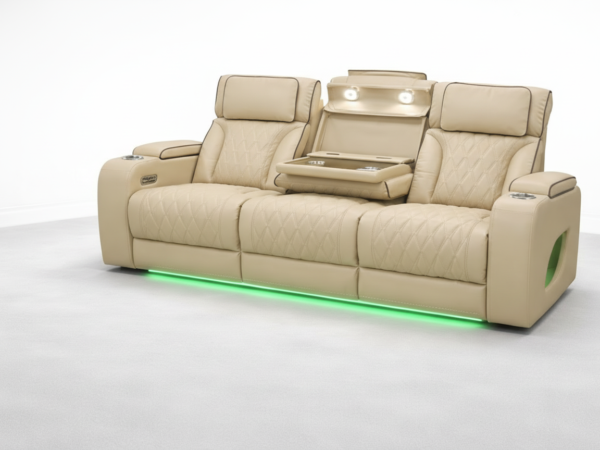 Isabella Cream sofa Power Recliner