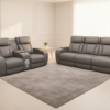Isabella Gray Power Reclining Sofa & Loveseat Set