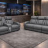 Isabella Gray Power Reclining Sofa & Loveseat Set
