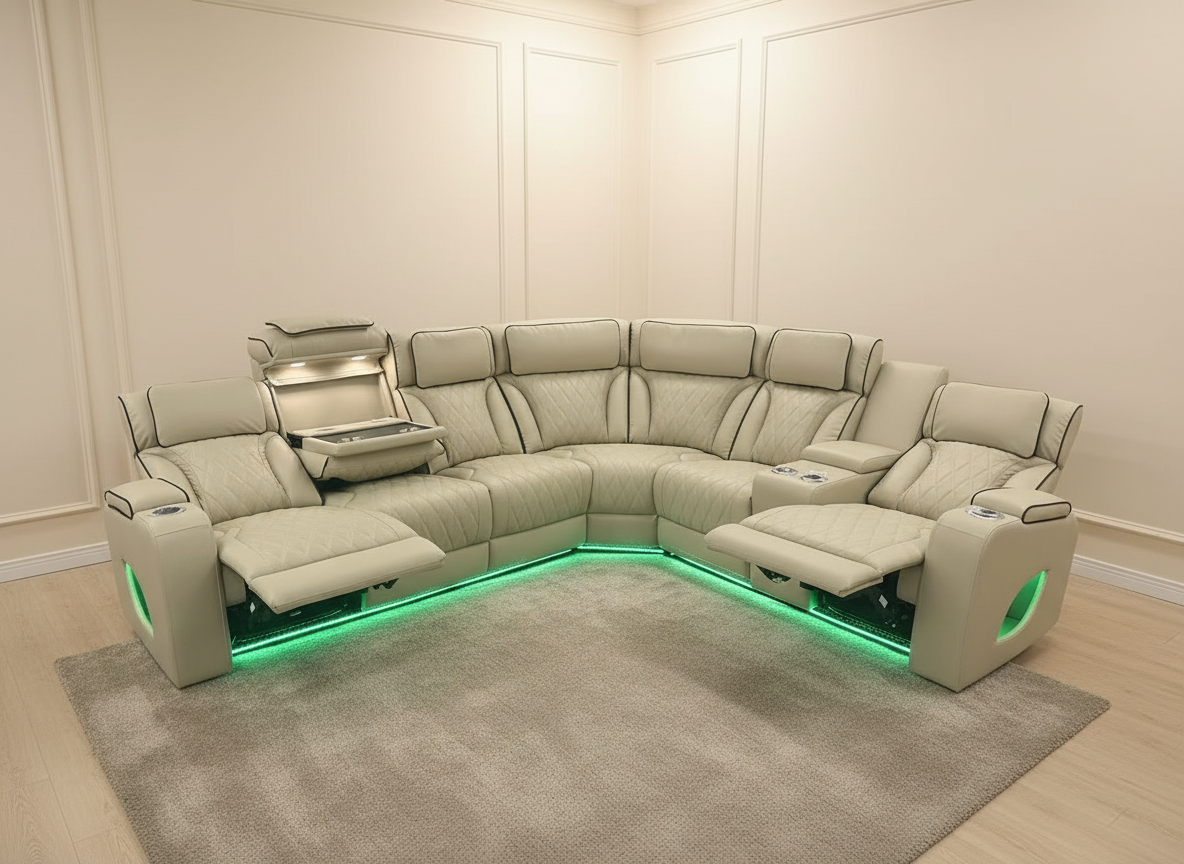 Mary Cream Power Reclining Sectional — wholesale furniture for dealers