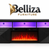 Belliza Modern LED Fireplace TV Stand with Storage – CBS25707