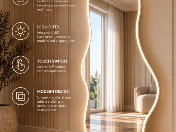 Modern Irregular LED Full-Length Mirror – CBS25721
