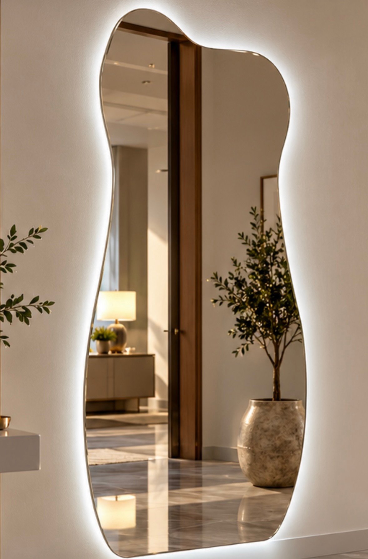 Belliza Irregular Full-Length LED Mirror – CBS25722 — wholesale furniture for dealers